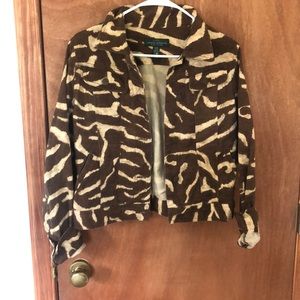 Animal Print Jean Jacket